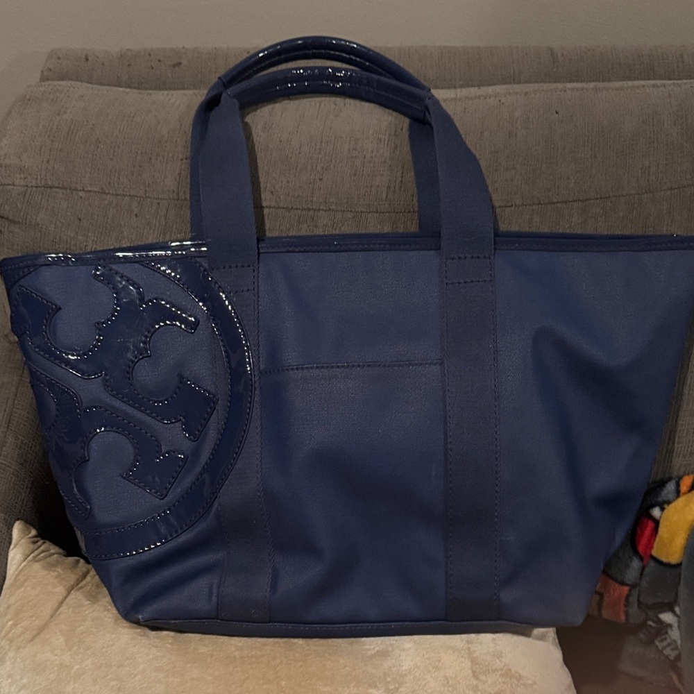 Tory Burch Navy Blue Travel Bag